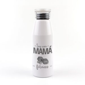 Botella Aluminio divertida Soy una Mamá fitness