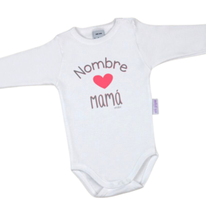 Body Divertido Nombre corazón Mamá personalizado